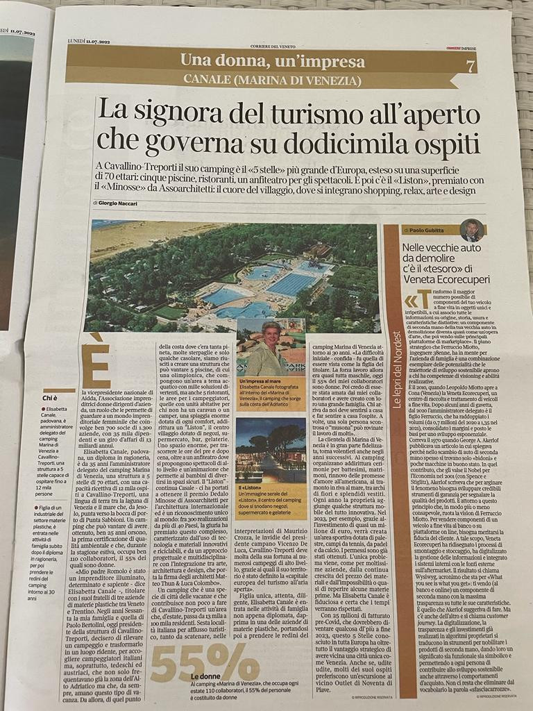 Articolo Corriere del Veneto 11 luglio 2022 Elisabetta Canale.jpg