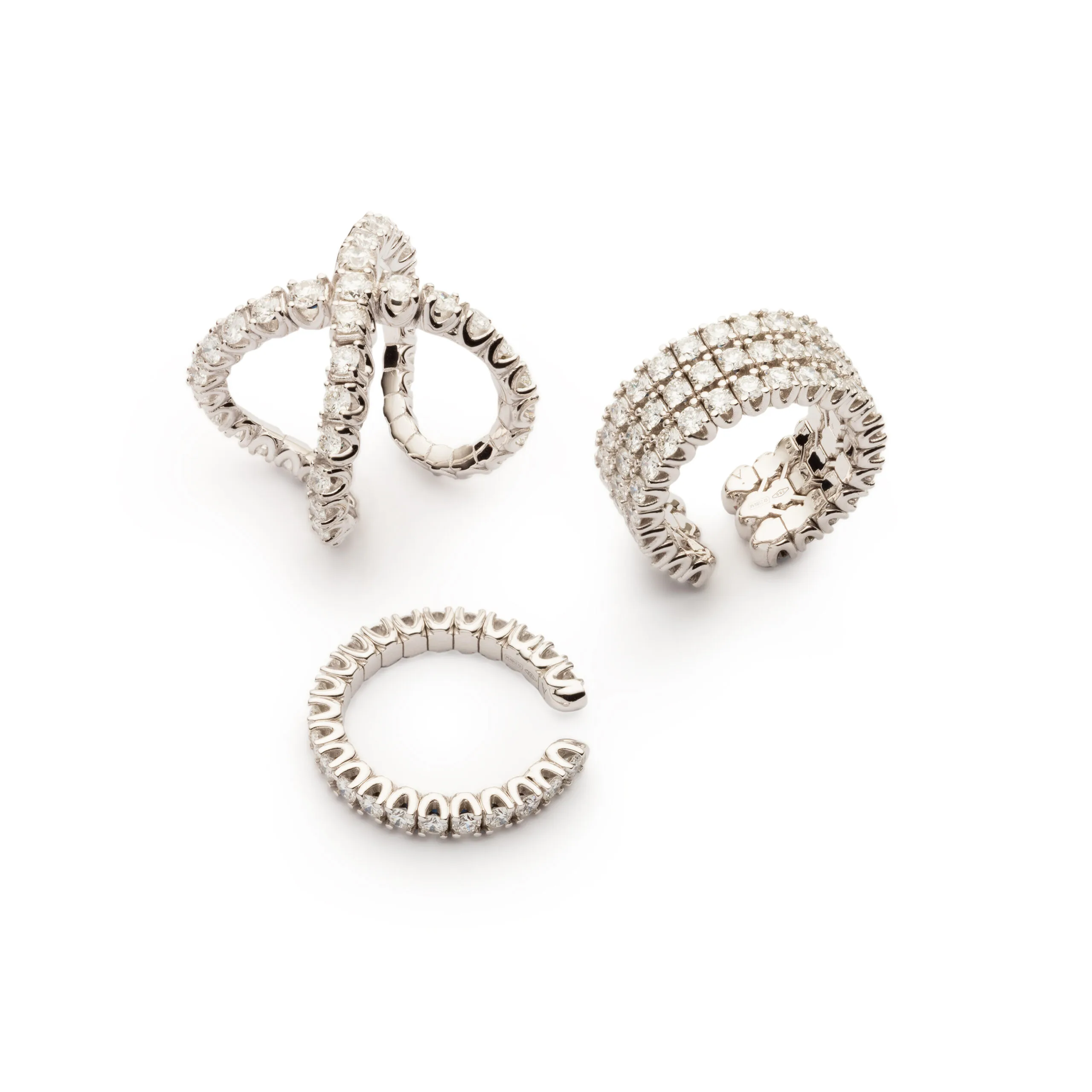 Antonini Milano - Cortina - anelli oro bianco e diamanti